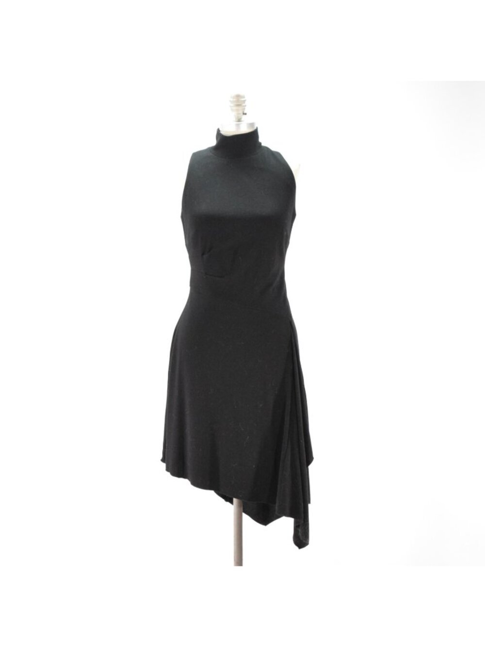 White House Black Market Draped Ponte Knit Mockneck Dress